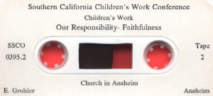 [Tape One is Unavailable] Our Responsibility - Faithfulness [1hr 29min]